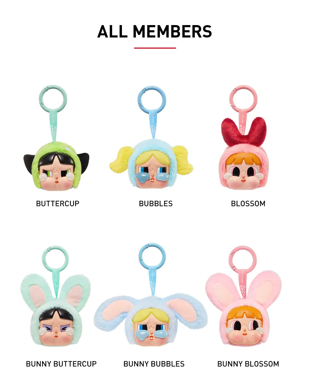 POP MART Crybaby × The Powerpuff Girls Series Vinyl Plush Pendant Blind Box