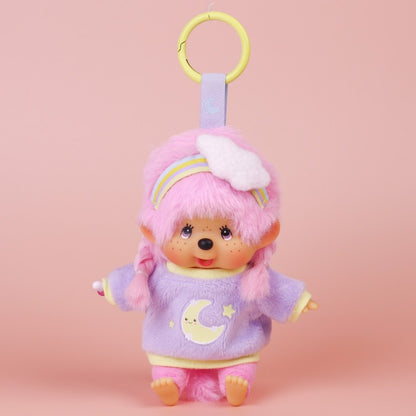 Monchhichi - Candy Pink Sitting Girl SS Keychain