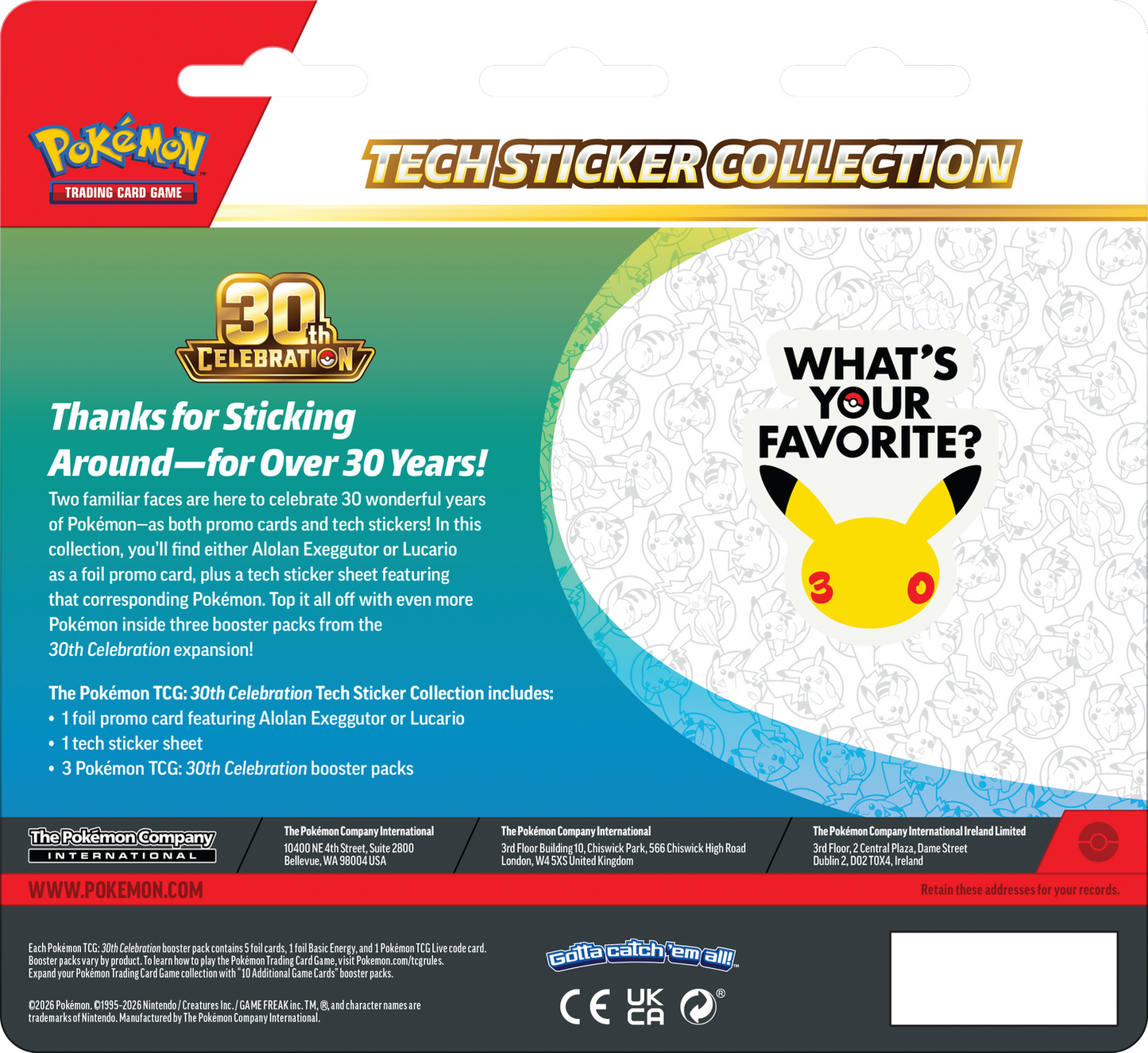 Pokémon TCG: 30th Celebration Tech Sticker Collection(Alolan Exeggutor)