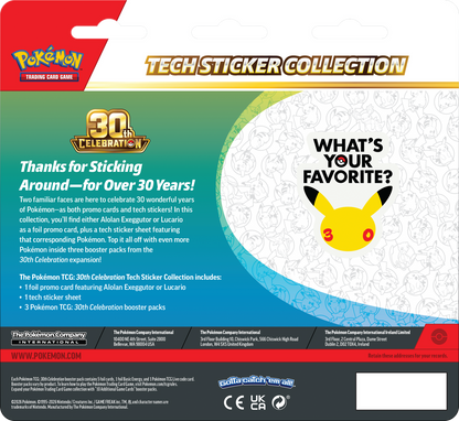 Pokémon TCG: 30th Celebration Tech Sticker Collection(Alolan Exeggutor)