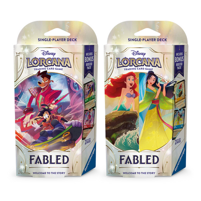 Disney Lorcana TCG: S9 Fabled Single-Player Deck - Amber & Sapphire