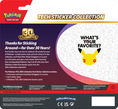 Pokémon TCG: 30th Celebration Tech Sticker Collection(Lucario)