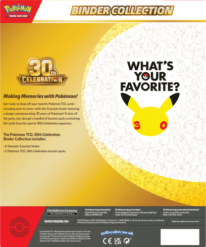 Pokémon TCG: 30th Celebration Binder Collection