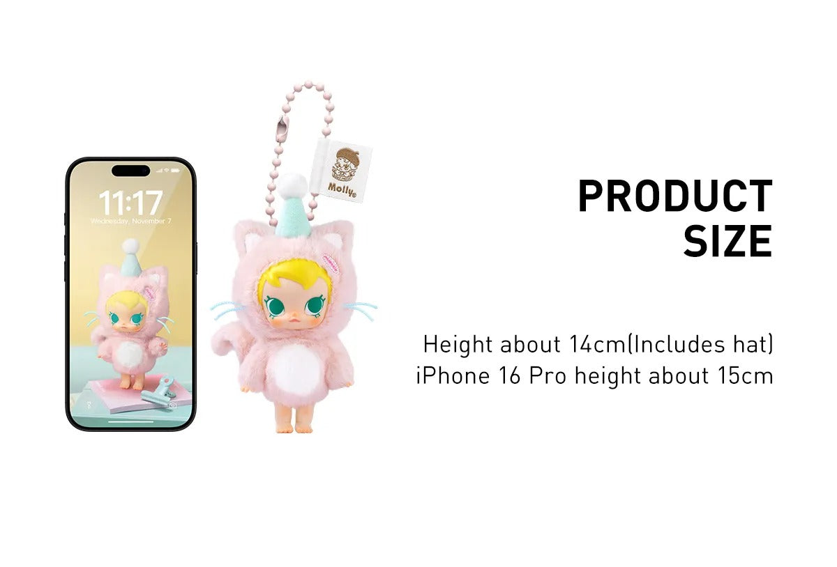 POP MART Baby Molly Pocket Friends Series-Vinyl Plush Pendant Blind Box