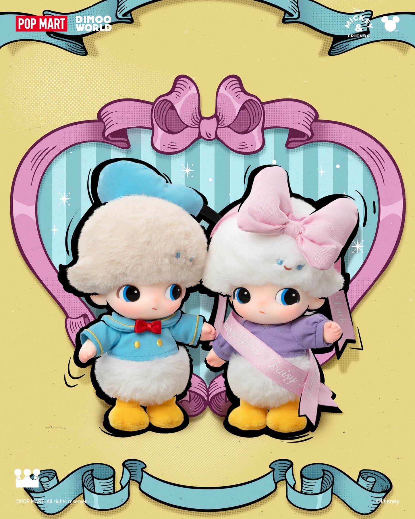 POP MART DIMOO World x Disney Series Vinyl Plush Keychain Blind Box