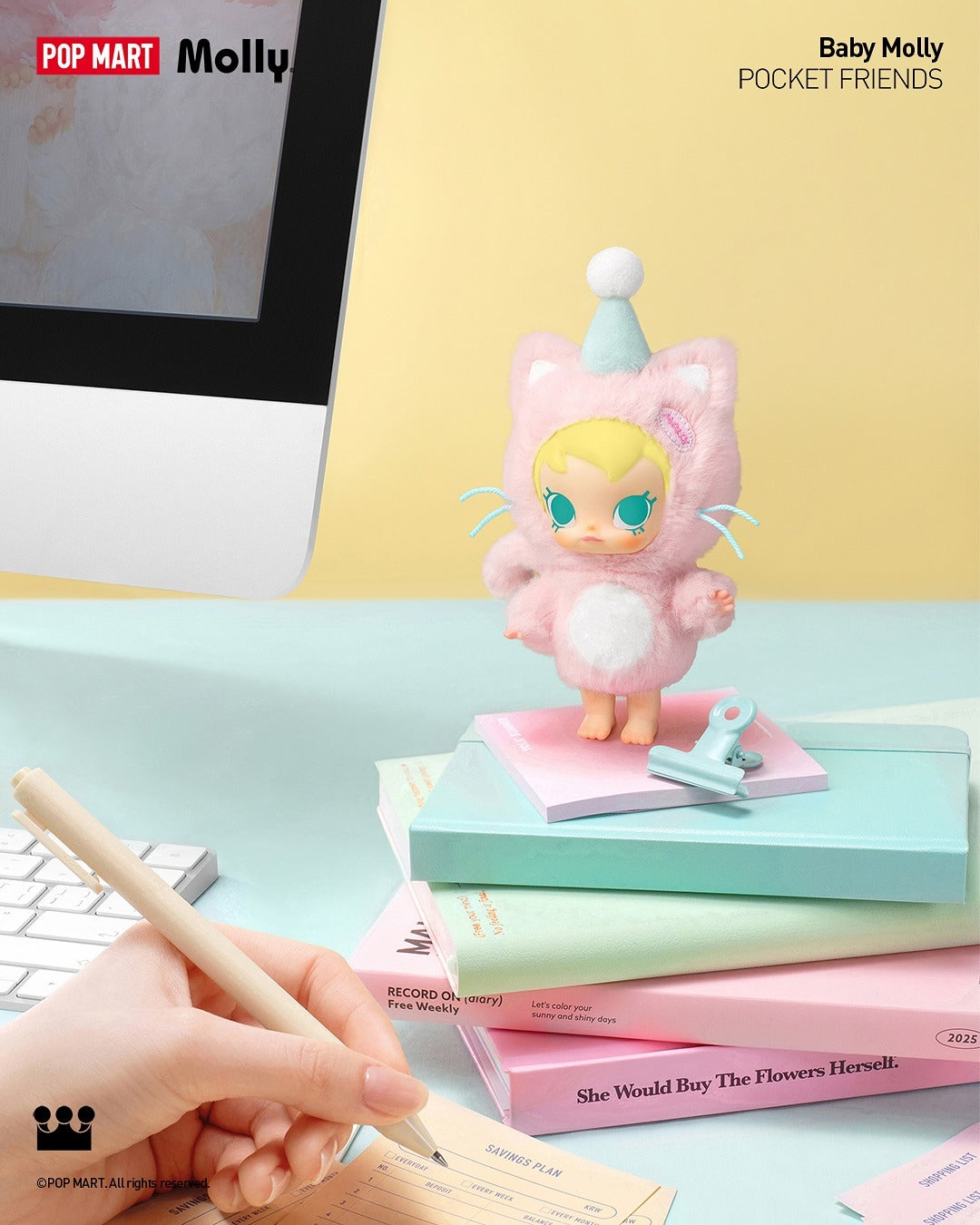 POP MART Baby Molly Pocket Friends Series-Vinyl Plush Pendant Blind Box