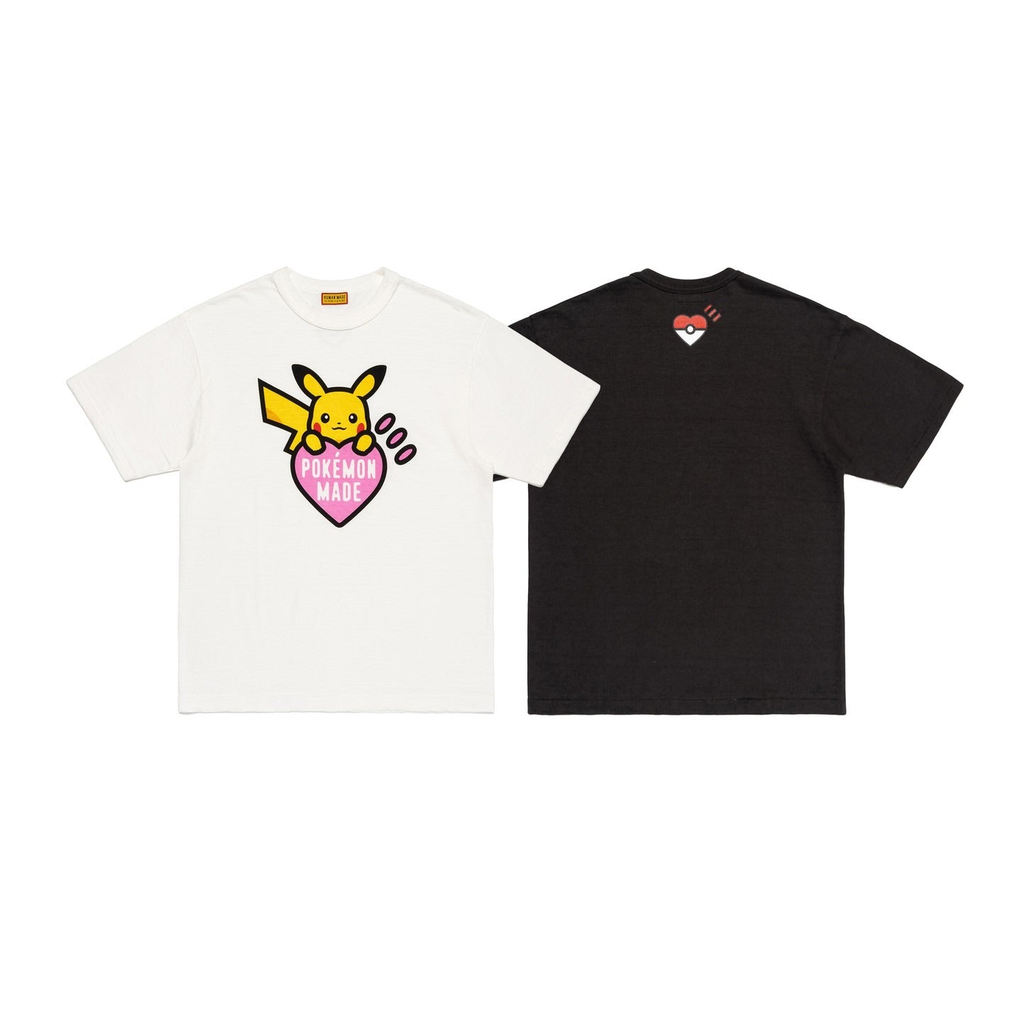 Human Made x Pokemon Graphic Pikachu Harajuku T-shirt Black Pink