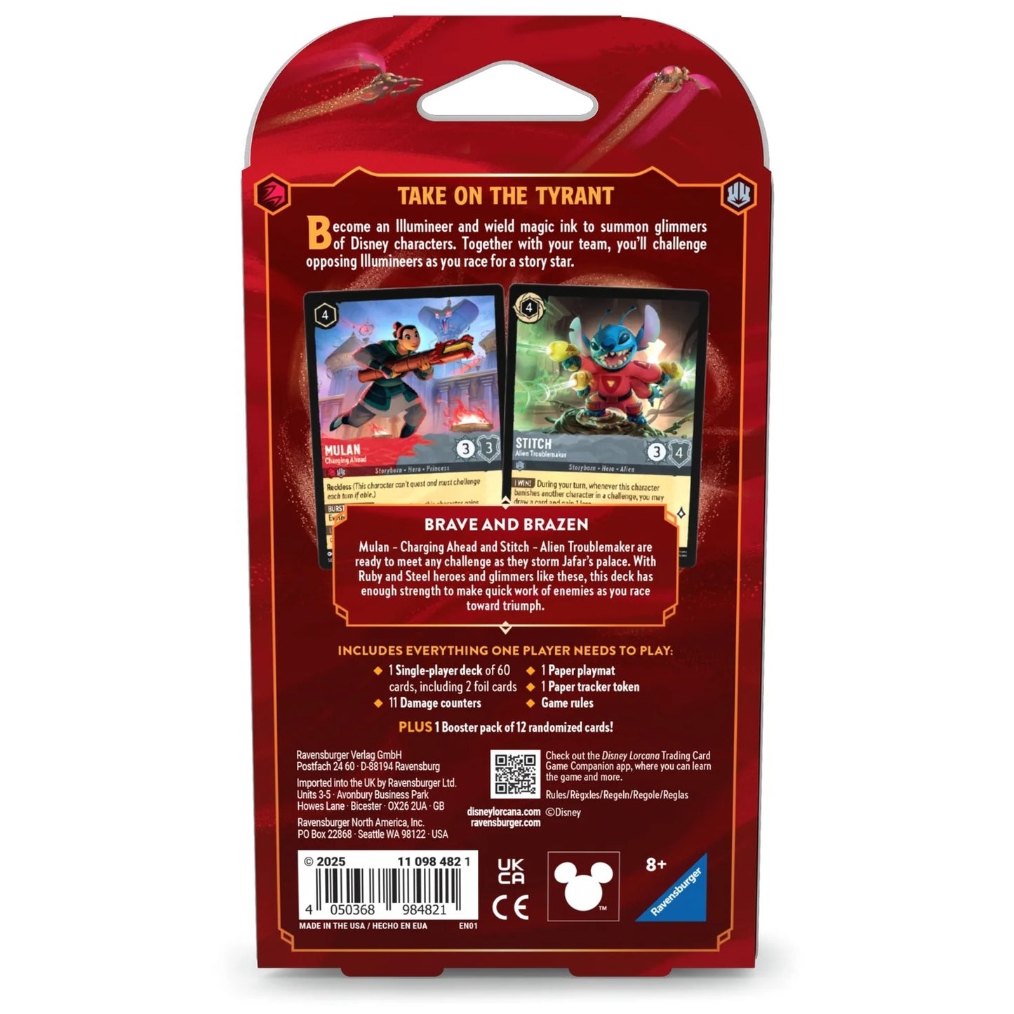 Disney Lorcana TCG: S8 Reign of Jafar Single-Player Deck - Ruby & Steel