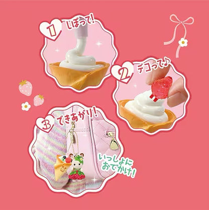 Sylvanian Families - Strawberry Whipped Cream Keychain Kit