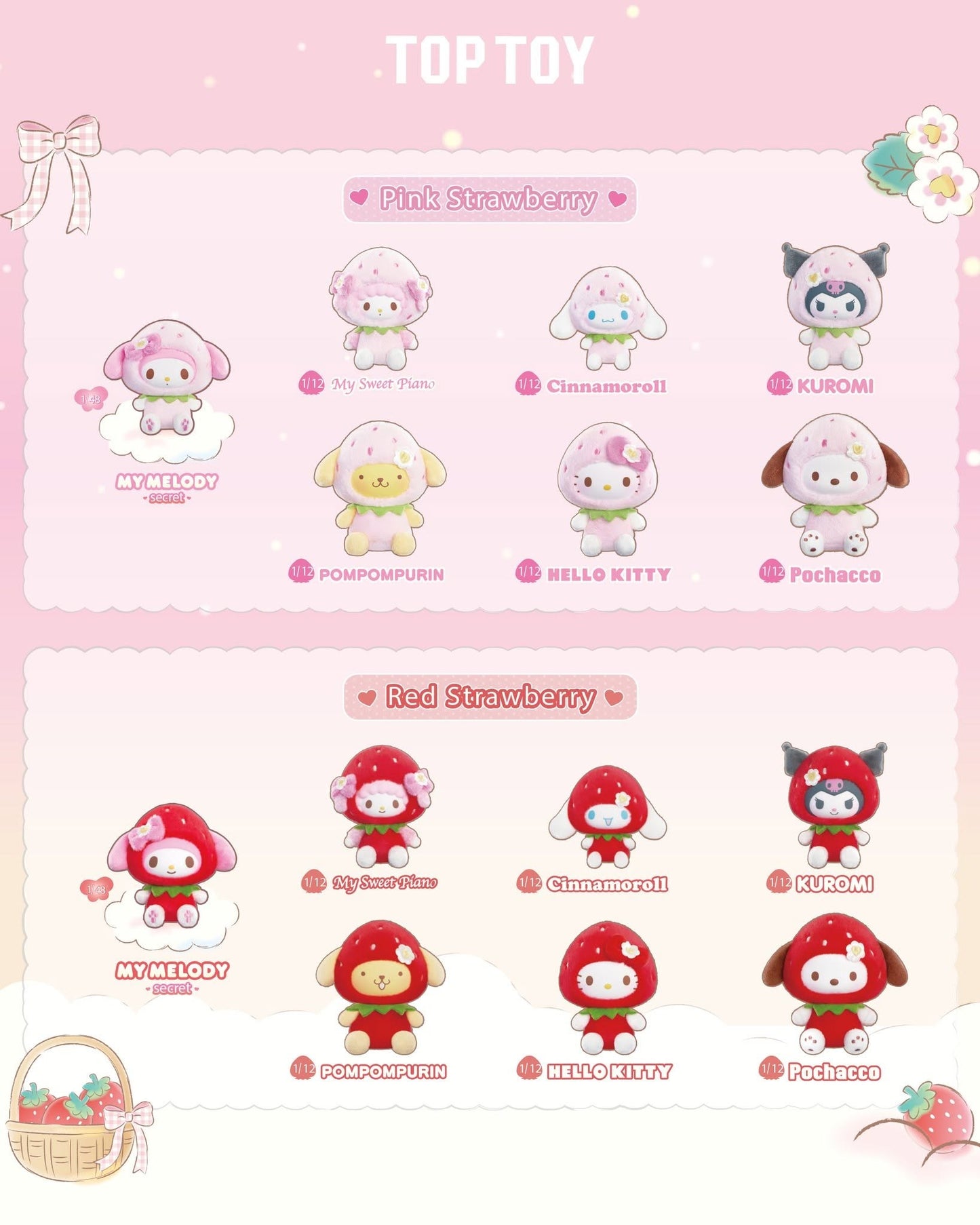 TOP TOY - Sanrio Characters Sweet Strawberry Series Blind Box