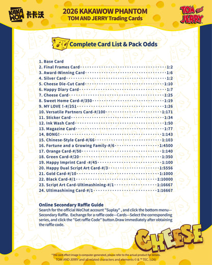 KAKAWOW PHANTOM Tom & Jerry Trading Cards