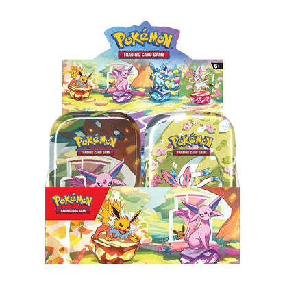 Pokémon TCG: Scarlet & Violet-Prismatic Evolutions Mini Tin Display (8 Tins)