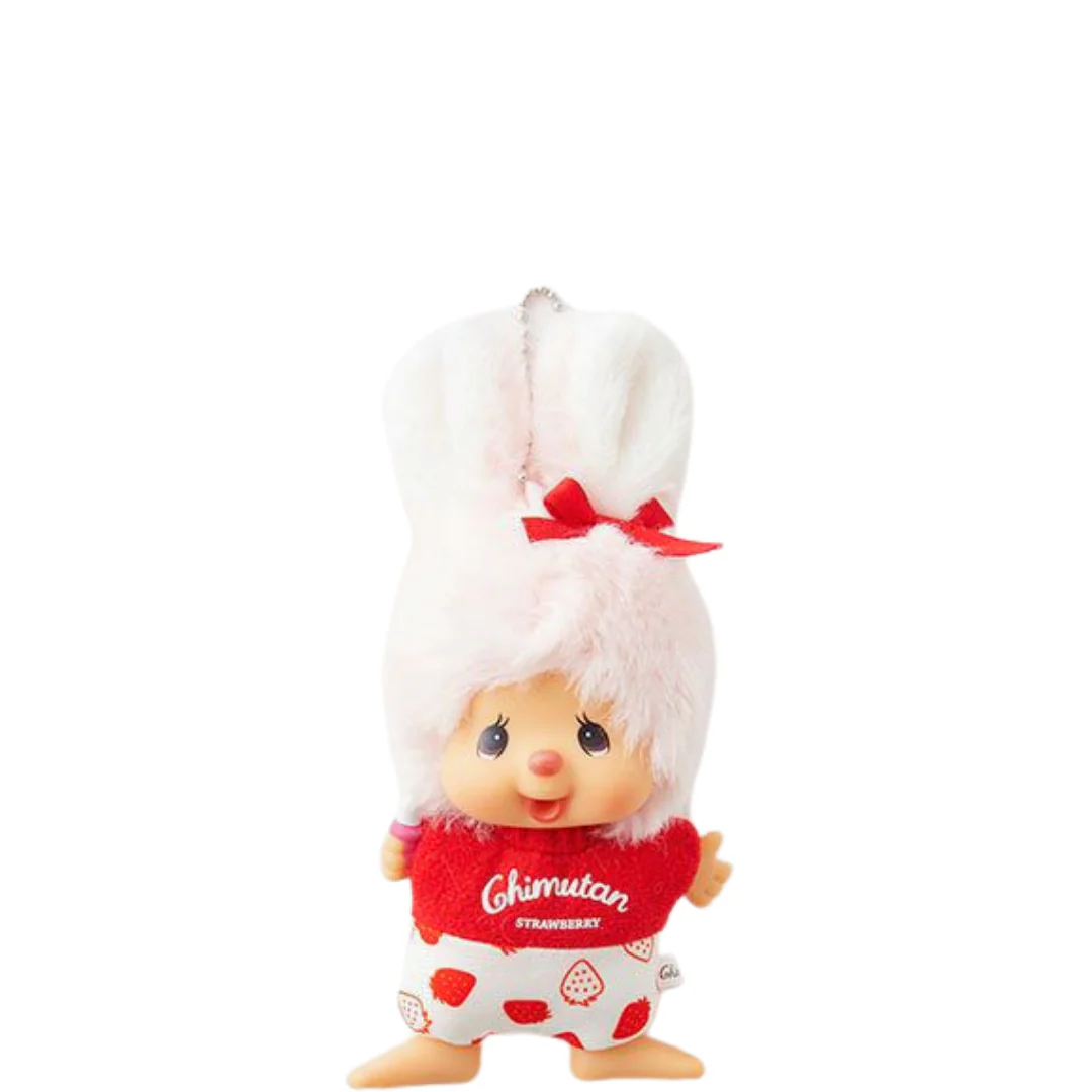 Monchhichi - I love strawberries! Chimutan Flat Keychain