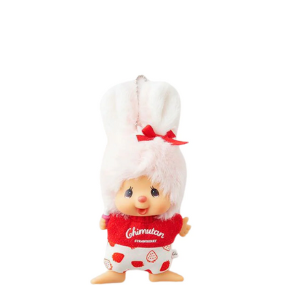 Monchhichi - I love strawberries! Chimutan Flat Keychain