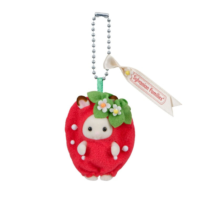 Sylvanian Families - Keychain Chocolate Rabbit Baby Strawberry
