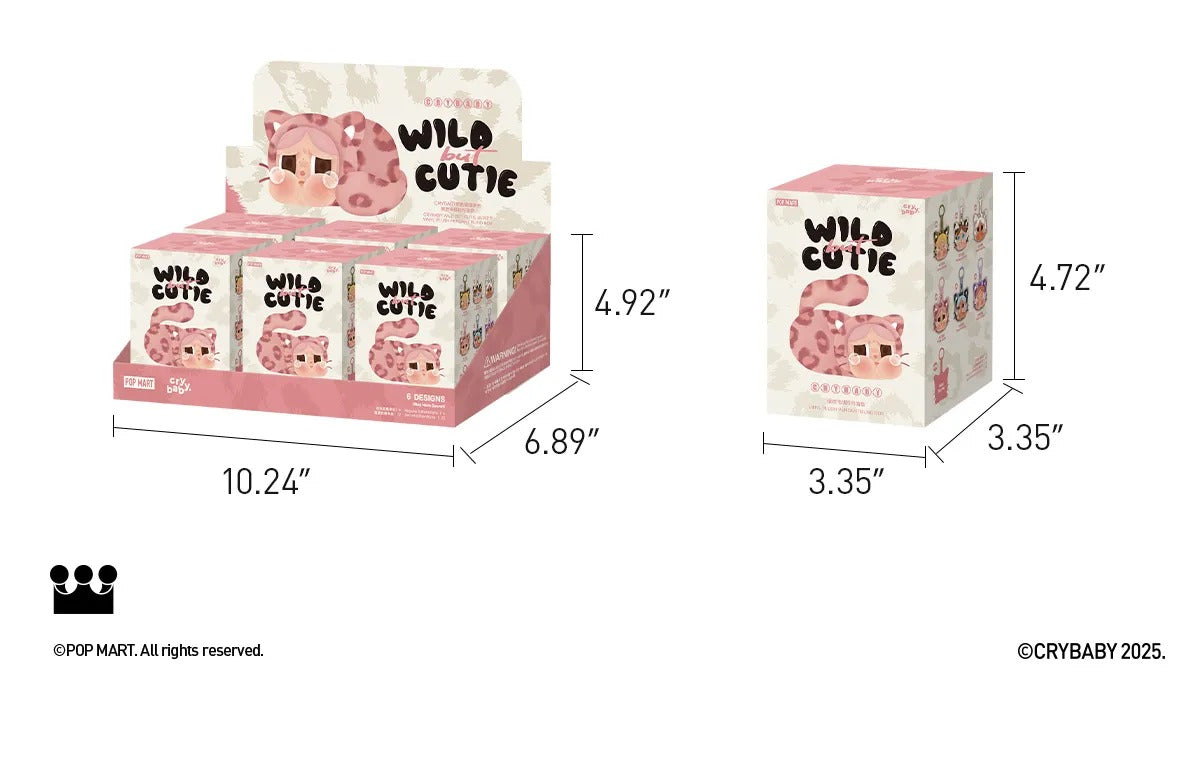 POP MART CRYBABY Wild but Cutie Series - Vinyl Plush Pendant Blind Box