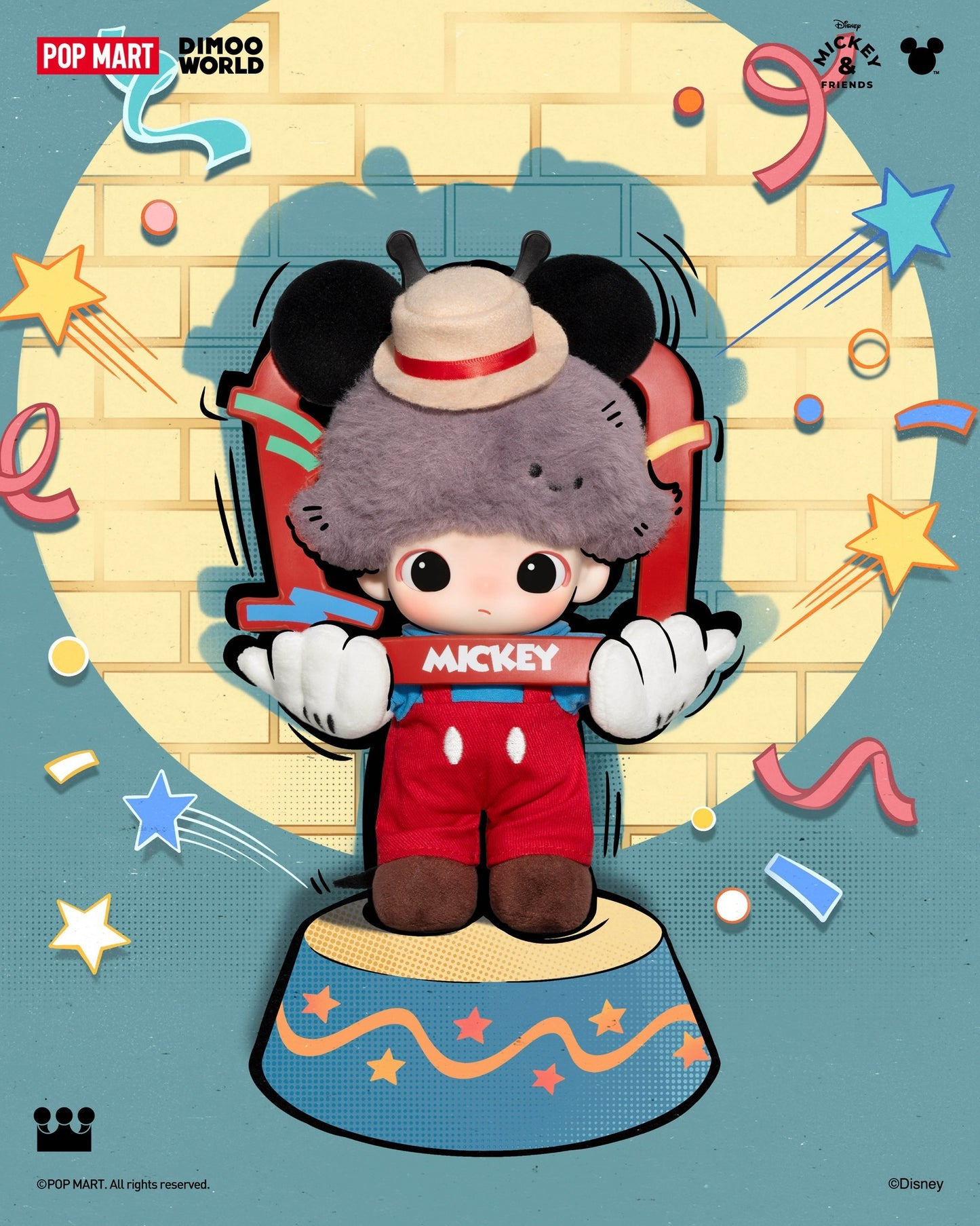 POP MART DIMOO World x Disney Series Vinyl Plush Keychain Blind Box