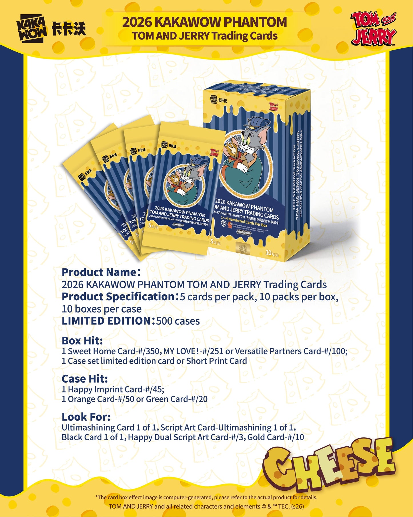 KAKAWOW PHANTOM Tom & Jerry Trading Cards