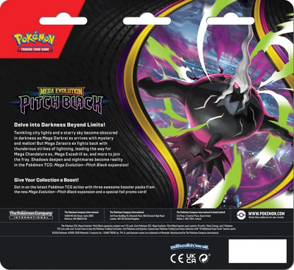 Pokémon TCG: Mega Evolution ME05 - Pitch Black 3-Booster Blister