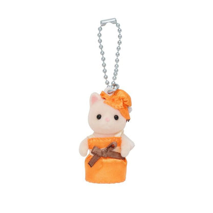 Sylvanian Families - Keychain Baby Silk Cat (Orange Dress)