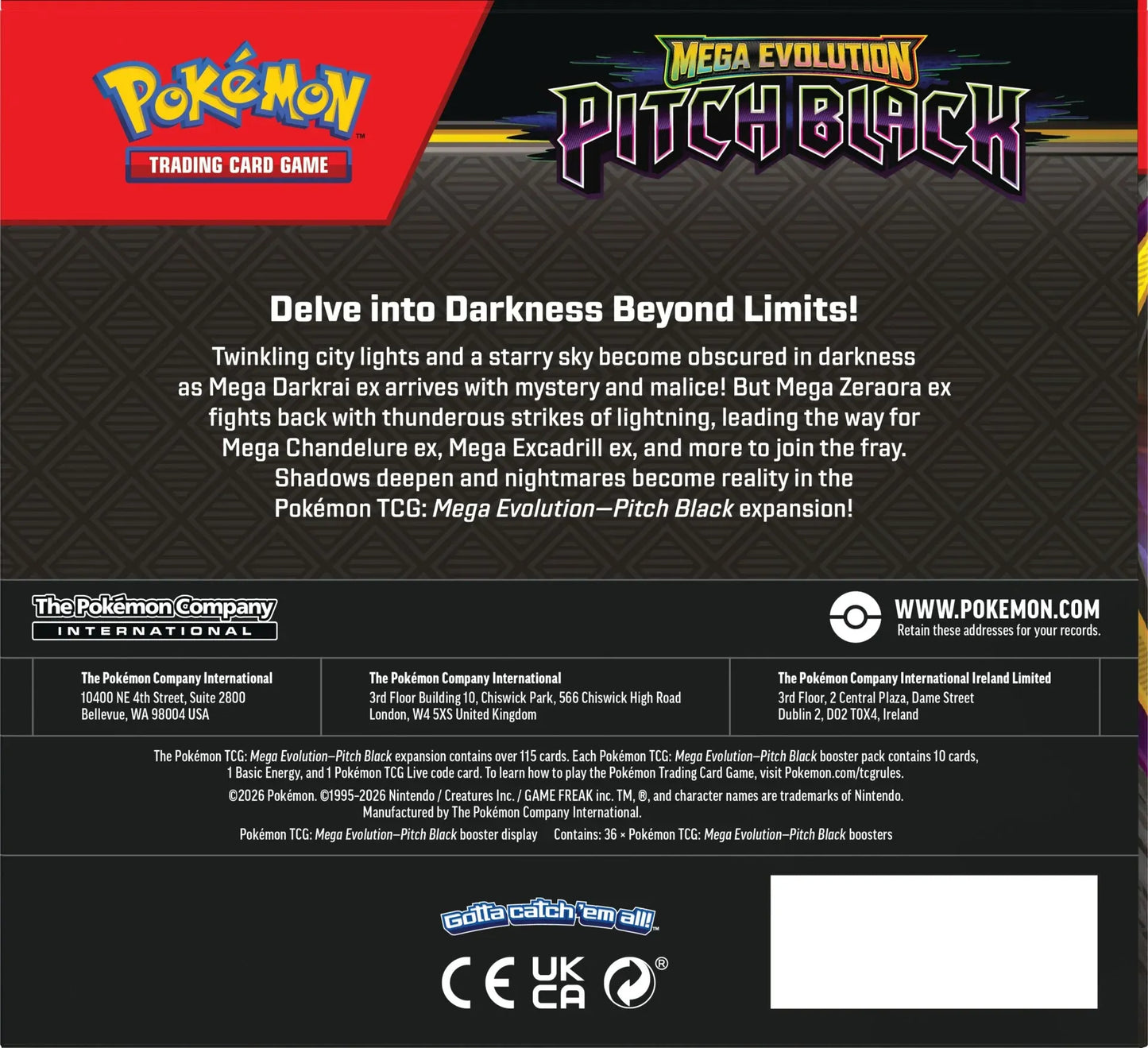Pokémon TCG: Mega Evolution ME05 - Pitch Black Booster Box