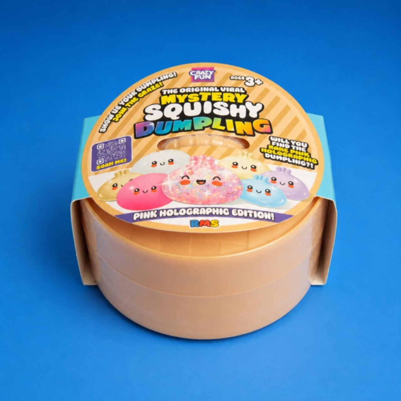 Crazy Fun - Mystery Squishy Pink Holographic Dumpling Blind Box