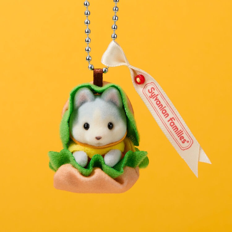 Sylvanian Families - Keychain Baby Husky (Sitting) Hamburger