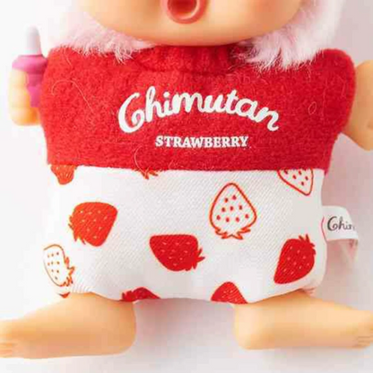 Monchhichi - I love strawberries! Chimutan Flat Keychain