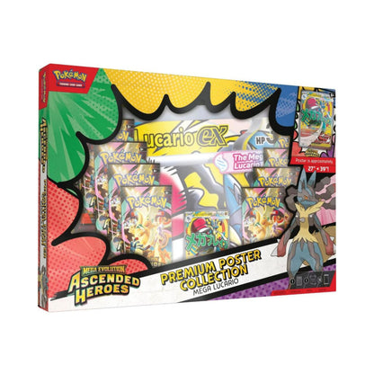 Pokémon TCG: Mega Evolution—Ascended Heroes Premium Poster Collection (Mega Lucario)