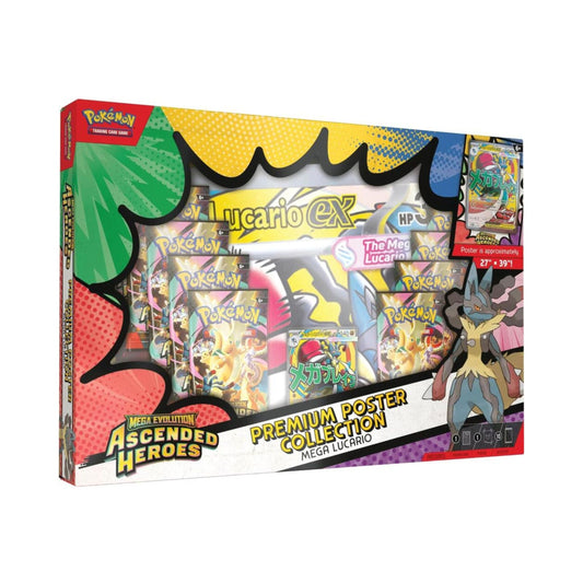 Pokémon TCG: Mega Evolution—Ascended Heroes Premium Poster Collection (Mega Lucario)
