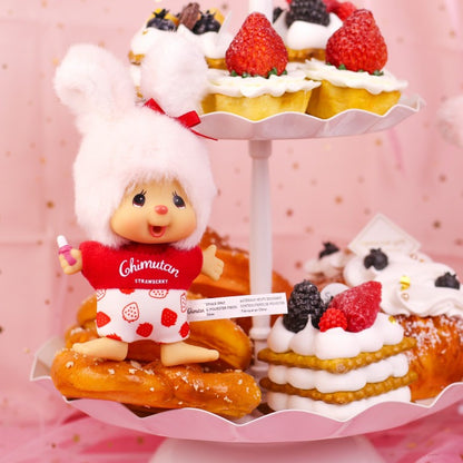 Monchhichi - I love strawberries! Chimutan Flat Keychain