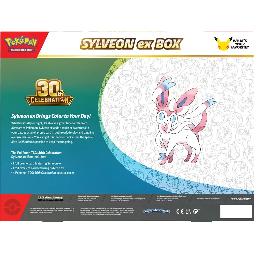 Pokémon TCG: 30th Celebration Sylveon ex Box