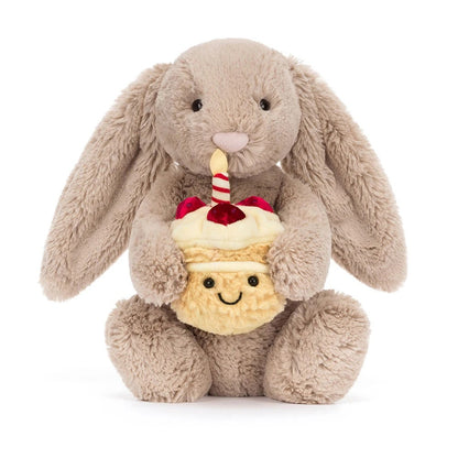 Jellycat - Bashful Beige Bunny 'Birthday'