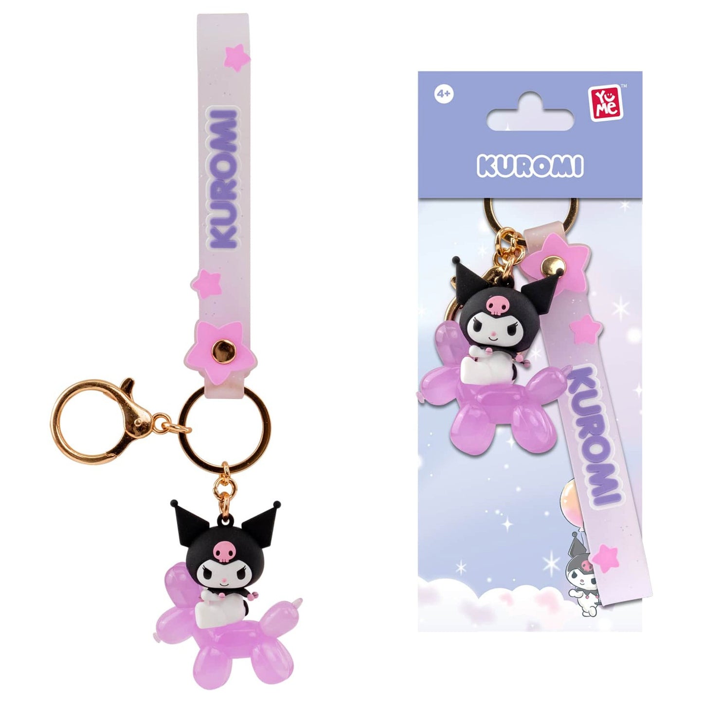 YuMe Toys - Hello Kitty And Friends Balloon Series Keychain & Strap(Kuromi)