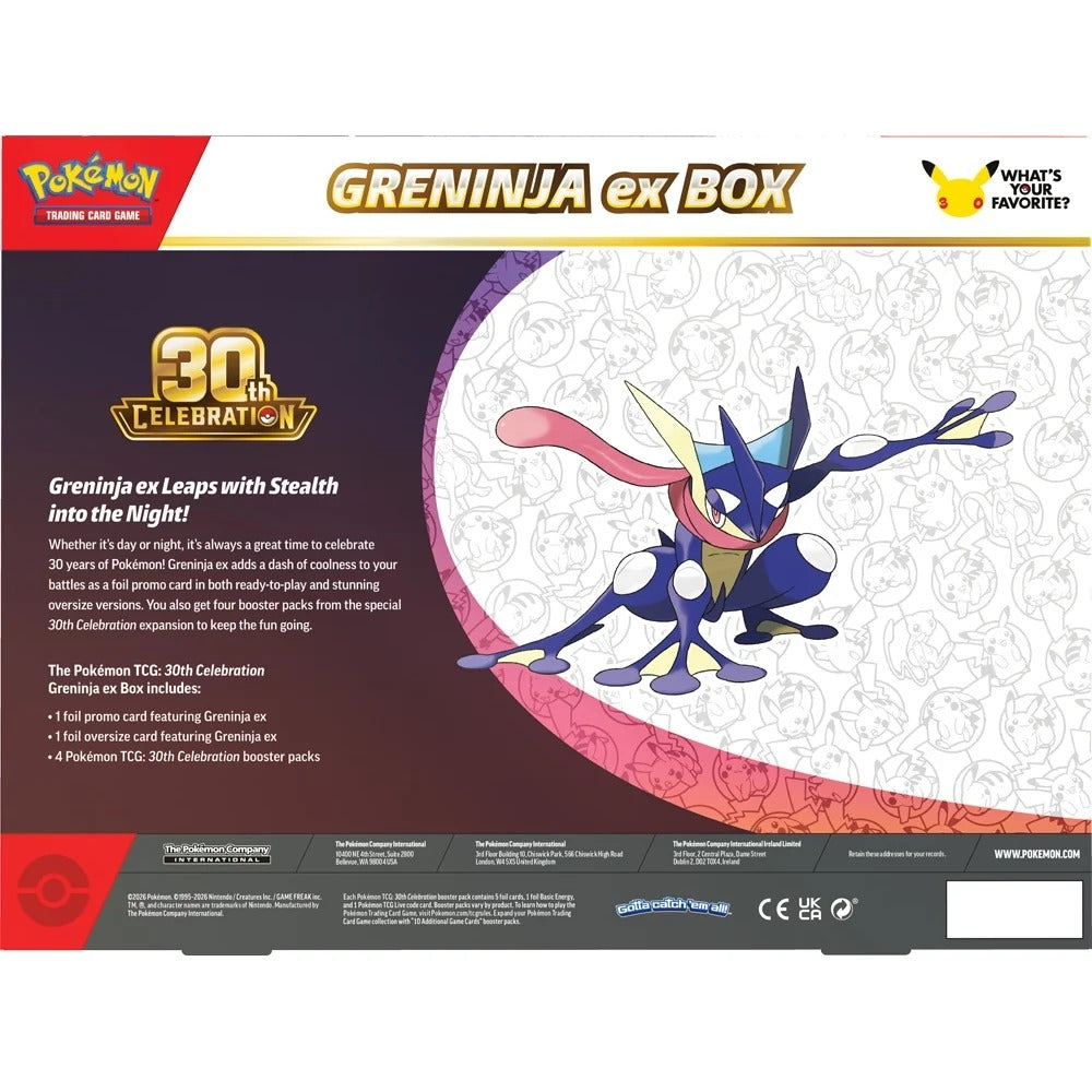 Pokémon TCG: 30th Celebration Greninja ex Box