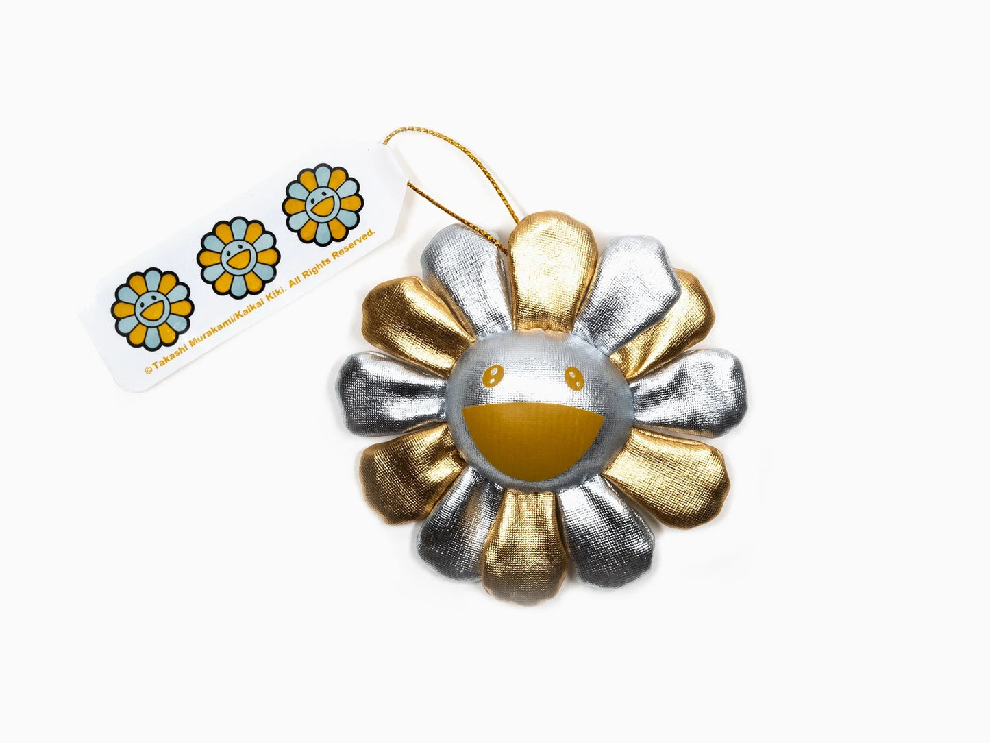 Takashi Murakami - Flower Plush Key Chain (Gold & Silver)