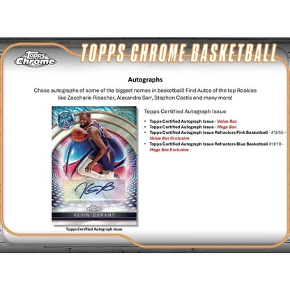Topps 2024/2025 Chrome Basketball Blaster Box
