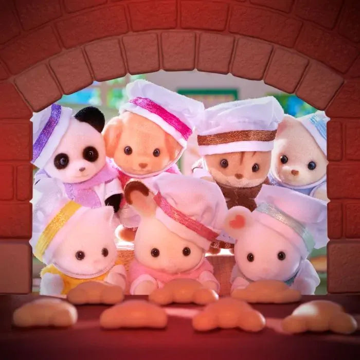 Sylvanian Families - Lively Baby Bakery Chef 7 Doll Figure Set