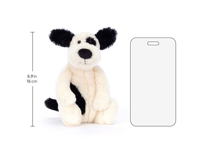 Jellycat - Bashful Black & Cream Puppy Small