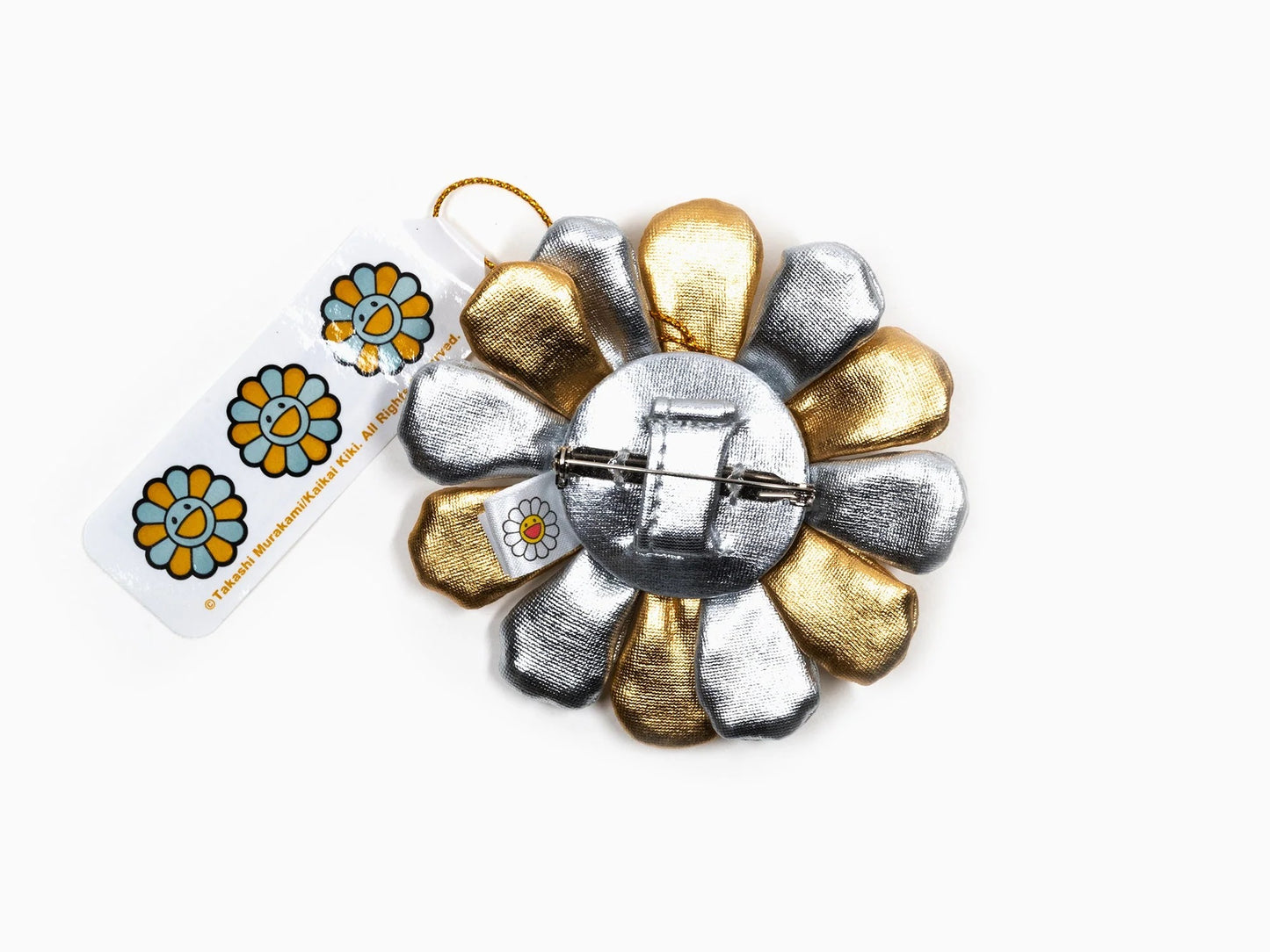 Takashi Murakami - Flower Plush Key Chain (Gold & Silver)