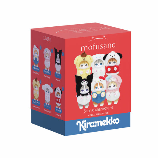 MOFUSAND × Sanrio Characters Kiramekko Plush Blind Box packaging