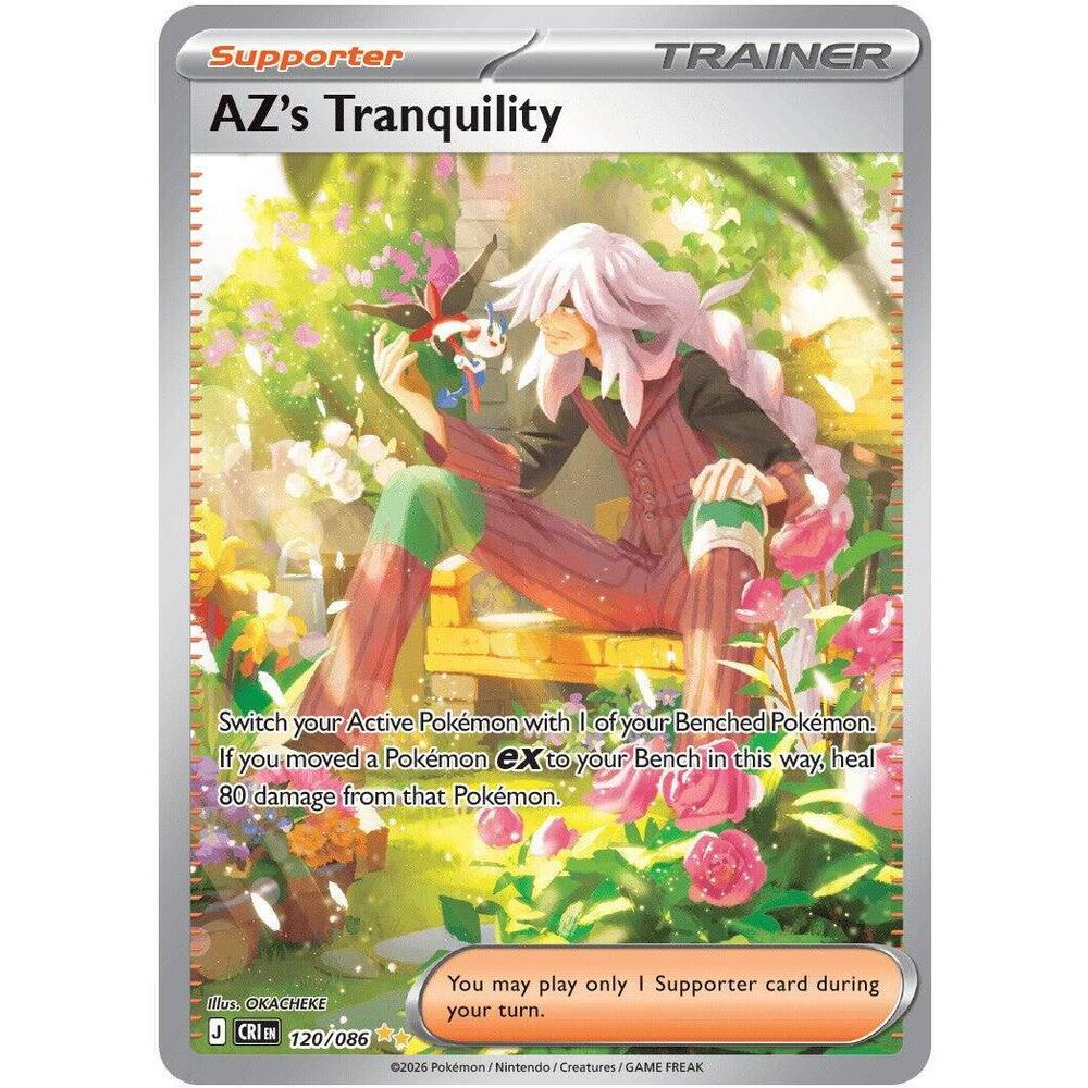 POKEMON AZ's Tranquility 120/086 from ME04 Chaos Rising Pokémon Trading Card