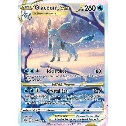 POKEMON Glaceon VSTAR - GG40/GG70 - Crown Zenith: Galarian Gallery