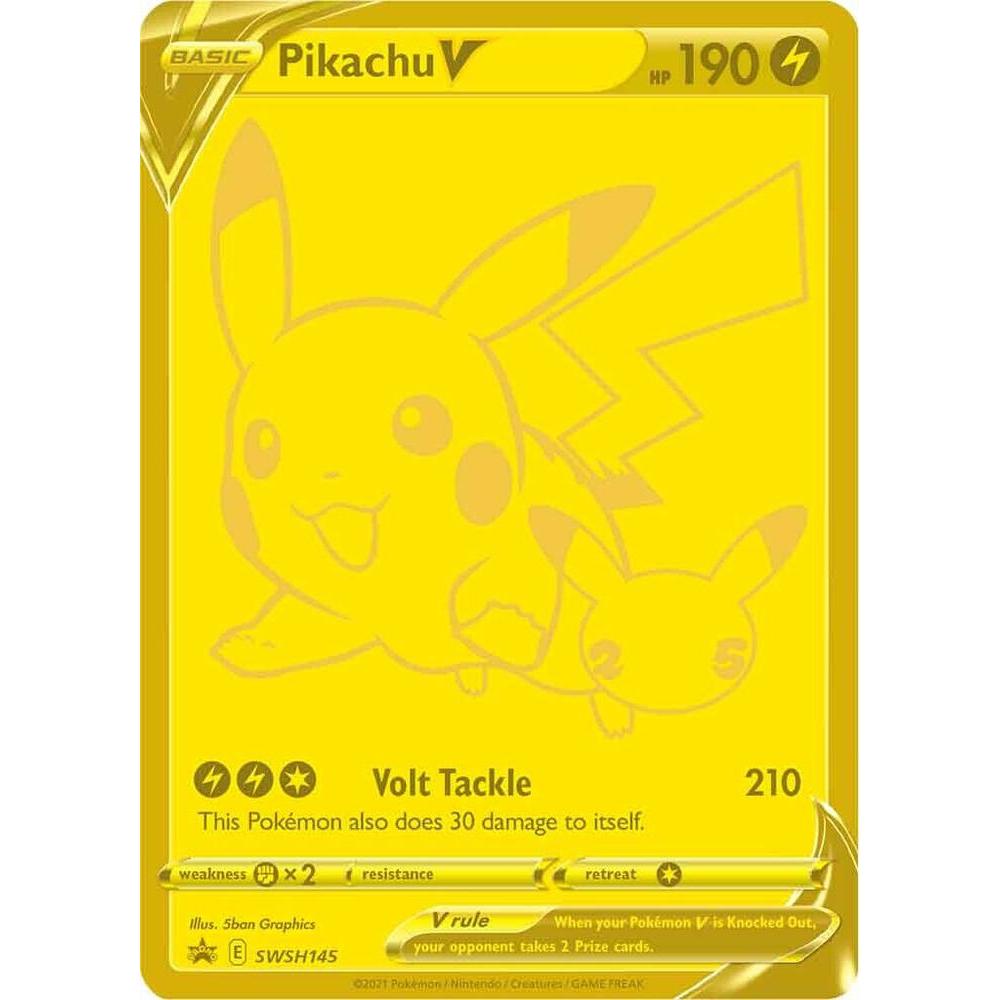 POKEMON Pikachu V SWSH145 from Sword & Shield Promo Cards SWSD Pokémon Trading Card