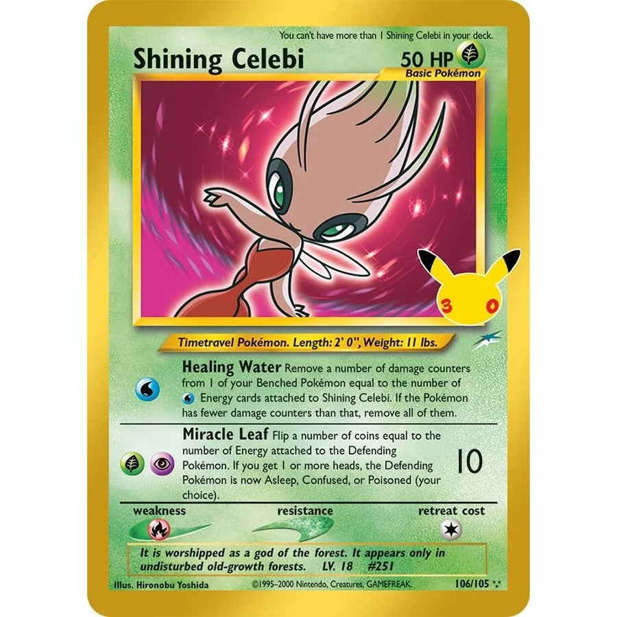 POKEMON Shining Celebi - 106/105 - ME: 30th Celebration Classic Collection (30C)