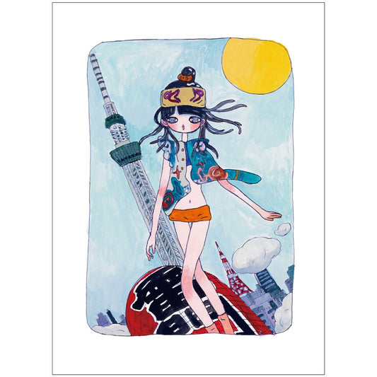 Aya Takano – she's coming, riding the Kaminari-mon lantern