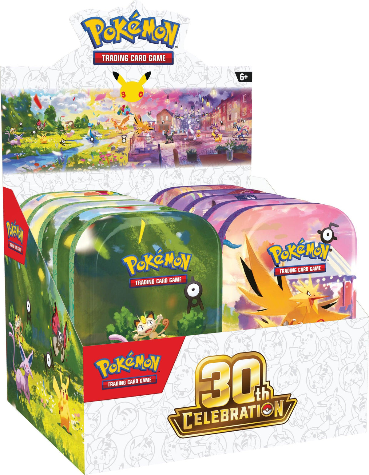 Pokémon TCG: 30th Celebration Mini Tin – Sealed Display of 10