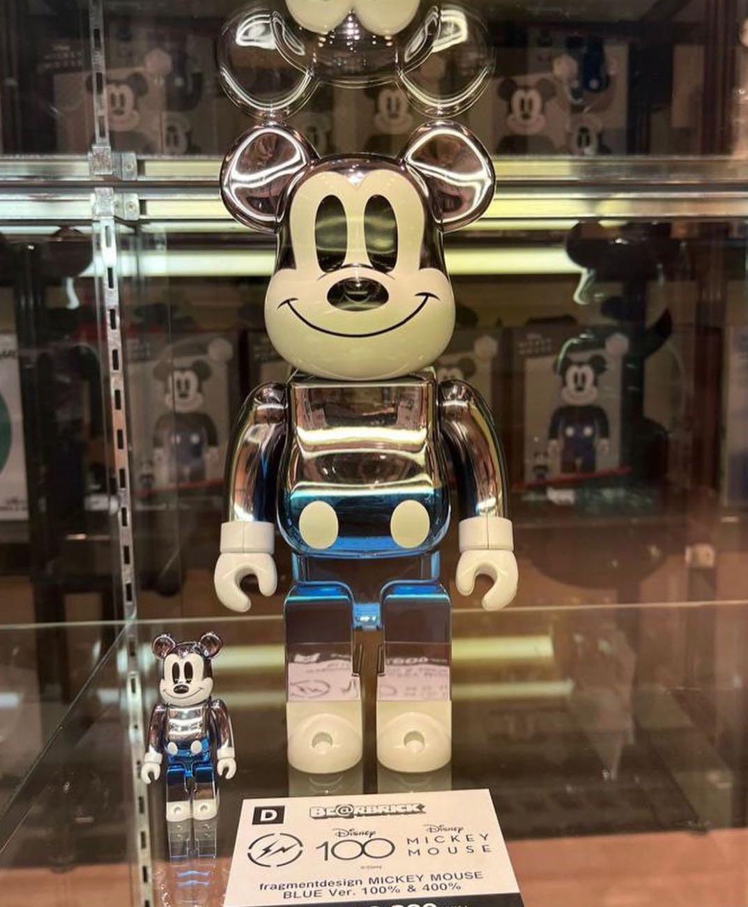 BE@RBRICK fragmentdesign MICKEY MOUSE BLUE Ver. 100％ & 400％ | X